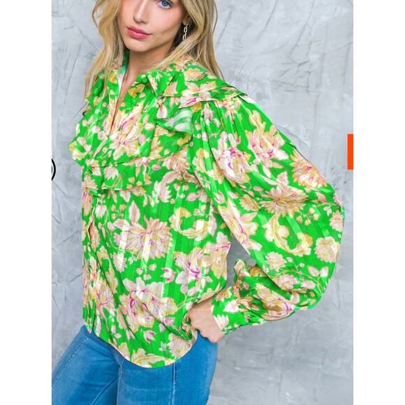 FLYING TOMATO - STUCK‎ ON AN ISLAND WOVEN TOP size Small - Picture 3 of 7